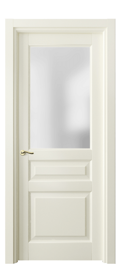 Межкомнатная дверь Lignum 0710 Бук молочно-белый Сатинированное стекло Цена 15509000 so'm | Volhovec