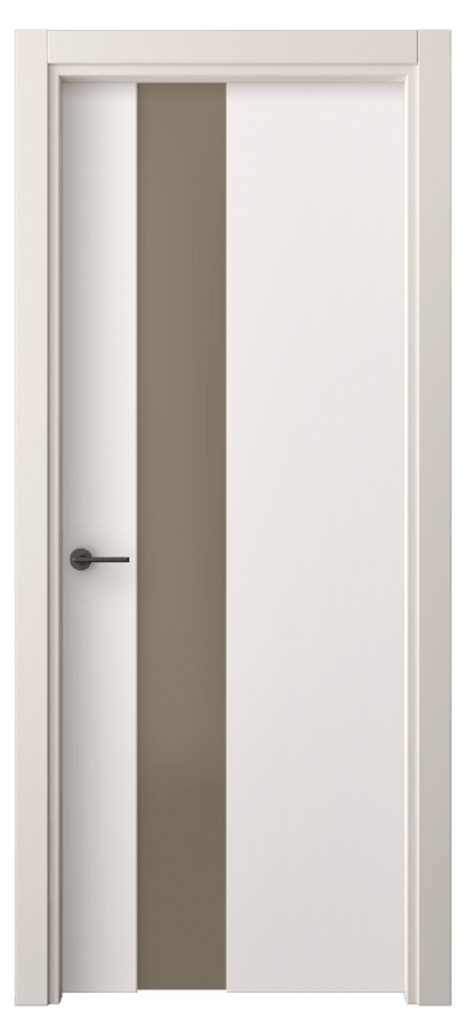 Межкомнатная дверь Freedom 4224 ПЭТ кремово-серый Сатинированное бронзовое стекло, триплекс Цена 30799 ₽ | Volhovec