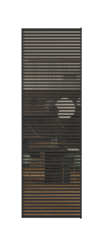 Алюминиевая дверь АЛПЛ040.07 Алюминий Черный Прозрачное бронзовое стекло, триплекс Цена 221770  | Volhovec