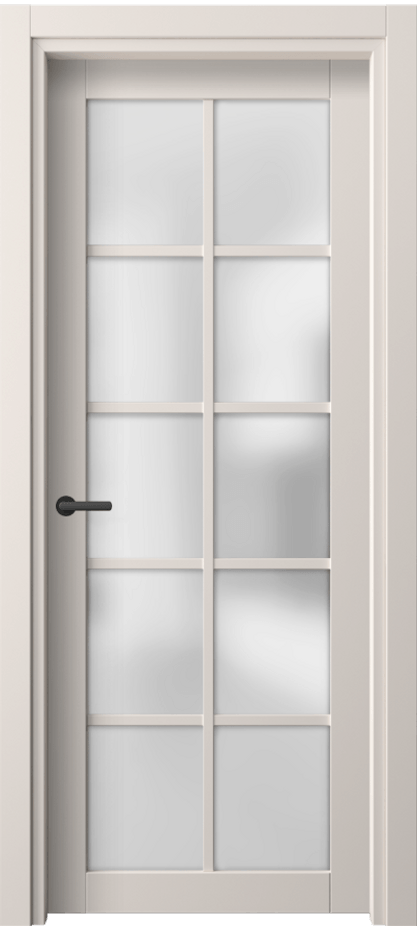 Межкомнатная дверь Neo 2106 ПЭТ тёплый-белый Сатинированное стекло Цена 33699 ₽ | Volhovec