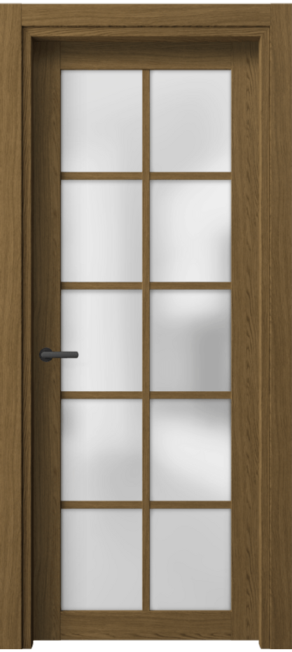 Межкомнатная дверь Neo 2106 Торфяной дуб Сатинированное стекло Цена 30959 ₽ | Volhovec