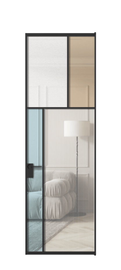 Дверь межкомнатная Mosaic АЛПЛ041.22 Алюминий Черный Комбинация стекол Группы 1 и Группы 3 Без короба чер Цена 123372 Стоимость комплекта двери включает:
1. Полотно (600/650/700/750/800/850/900/950*2000-2400 мм).
2. Короб
3. Комплект фурнитуры (2 торцевые петли и магнитный замок с ответной планкой). Фабрика дверей Волховец 8 (800) 551 43 19 Межкомнатная дверь Mosaic АЛПЛ041.22 Алюминий Черный Комбинация стекол Группы 1 и Группы 3 Цена 123372 ₽ | Volhovec