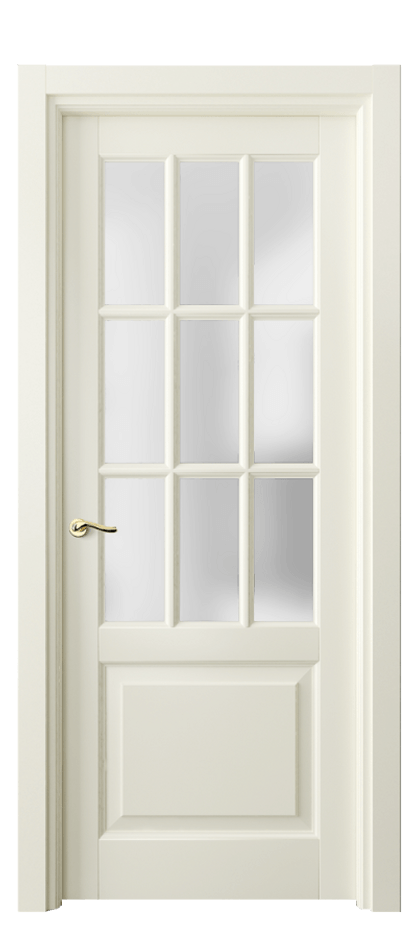 Межкомнатная дверь Lignum 0748 Бук молочно-белый Сатинированное стекло Цена 117599 ₽ | Volhovec