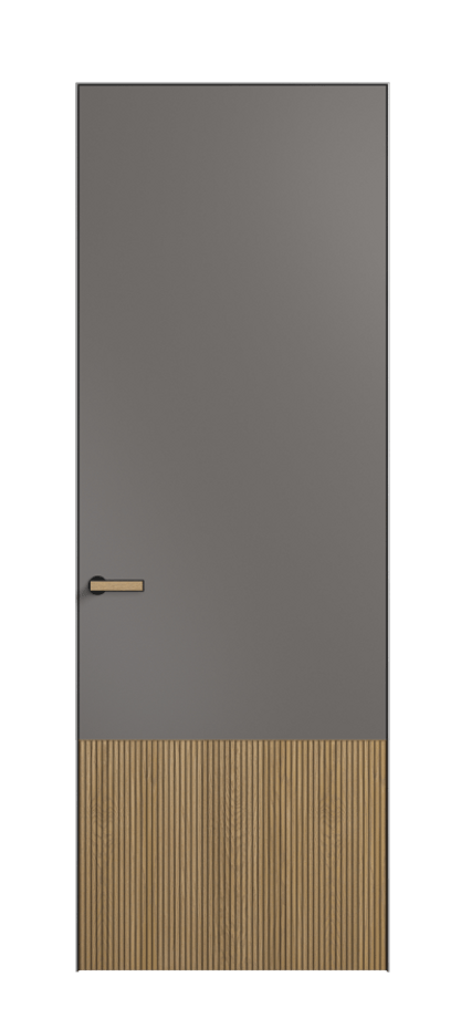 Межкомнатная дверь Velvet 8202 Дуб соломенный матовый Duo - Матовый классический серый. Цена 123129  | Volhovec