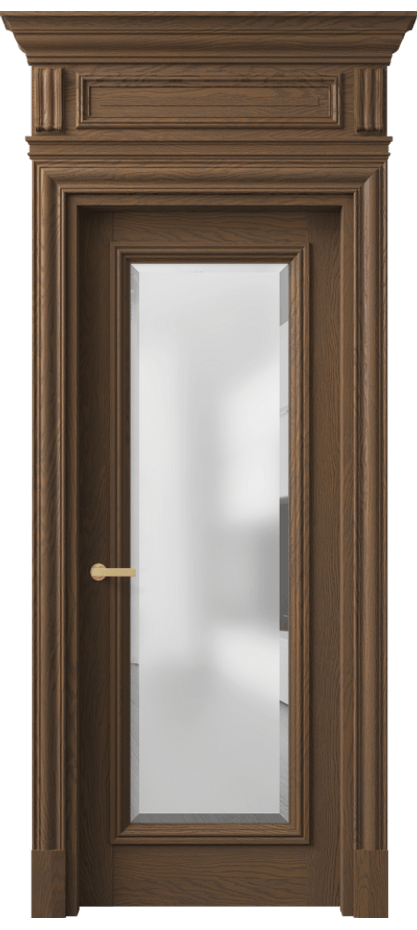 Межкомнатная дверь Antique 7300 Дуб туманный матовый Сатинированное стекло с фацетом, 6 мм Цена 200855 ₽ | Volhovec