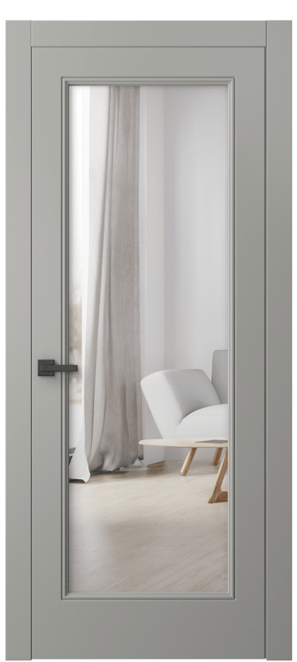 Межкомнатная дверь Linea 8300 Матовый нейтральный серый Двустороннее зеркало, триплекс Цена 111670 сом | Volhovec