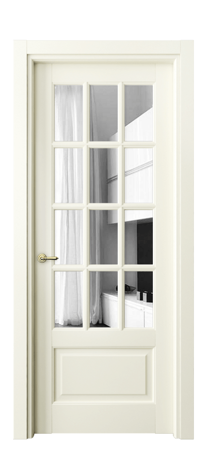 Межкомнатная дверь Тоскана Грильято 6313 Матовый молочно-белый Двустороннее зеркало, триплекс Цена 5990 AZE | Volhovec
