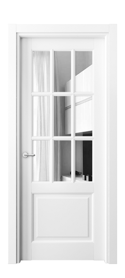 Межкомнатная дверь Тоскана Грильято 6312 Матовый белоснежный Двустороннее зеркало, триплекс Цена 5990 AZE | Volhovec