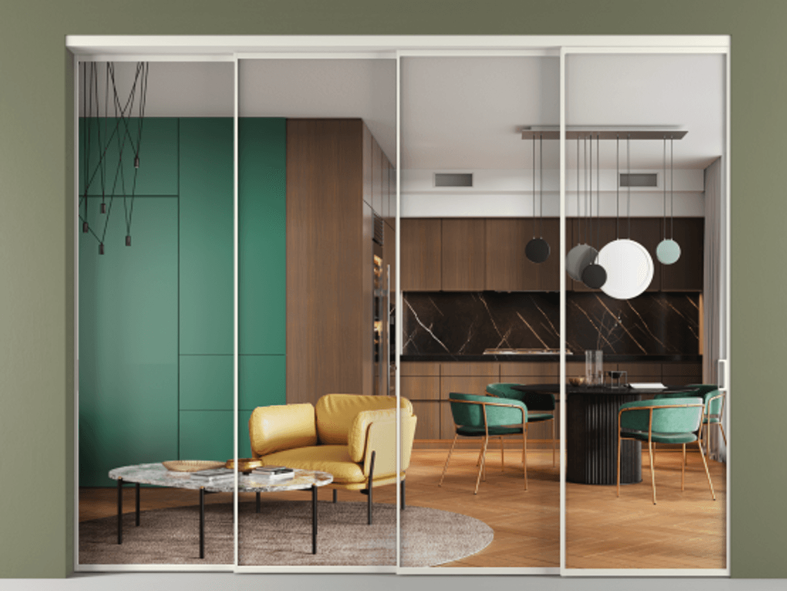 Перегородка Formato внутри проёма телескопик синхро-3 #VENDORCODE# #FURNISH# #GLASS# Цена #PRICE#  | Volhovec
