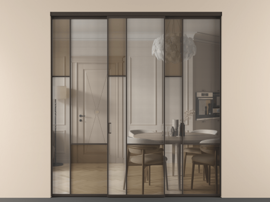 Перегородка Mosaic внутри проема трёхстворчатая #VENDORCODE# #FURNISH# #GLASS# Цена #PRICE# #CURRENCY# | Volhovec
