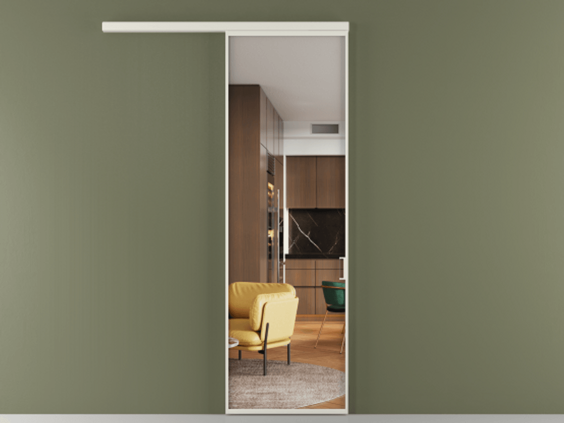 Перегородка Formato вдоль стены одностворчатая #VENDORCODE# #FURNISH# #GLASS# Цена #PRICE#  | Volhovec