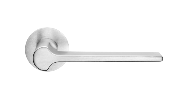 Ручки для дверей Ручка дверная Гинкго. Цвет Матовый хром. Коллекция Гинкго. Картинка.