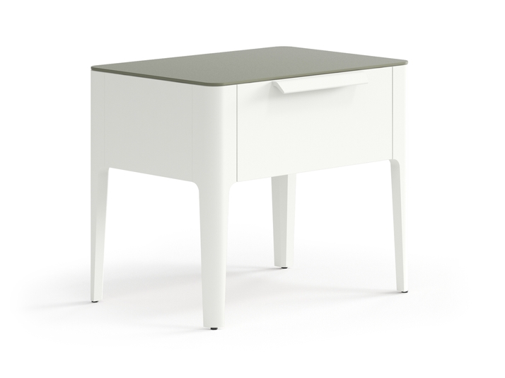 Мебель Тумба прикроватная Piega 1 ящик. Цвет Матовый жемчужный. Материал Гладкая эмаль. Коллекция Тумба прикроватная Piega 1 ящик. Фото. Мебель Тумба прикроватная Piega 1 ящик. Цвет Матовый жемчужный. Материал Гладкая эмаль. Коллекция Тумба прикроватная Piega 1 ящик. Картинка.