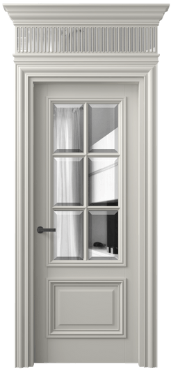 Дверь межкомнатная 7312 БТСР ДВ ЗЕР Ф. Цвет Бук тёплый серый. Материал Массив бука эмаль. Коллекция Antique. Картинка.