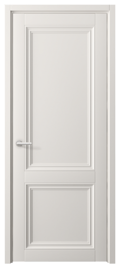 Дверь межкомнатная 2523 МПБЛ. Цвет Матовый пудровый белый. Материал Гладкая эмаль. Коллекция Centro. Картинка.