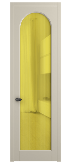 Дверь межкомнатная 6804 МБСР MORU Желтый. Цвет Матовый бежево-серый. Материал Гладкая эмаль. Коллекция Palazzo. Картинка.
