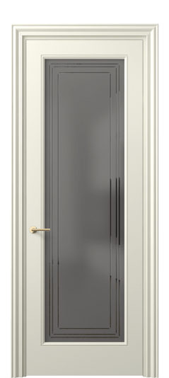 Дверь межкомнатная 8400 ММБ Серый сатин с гравировкой. Цвет Матовый молочно-белый. Материал Гладкая эмаль. Коллекция Mascot. Картинка.