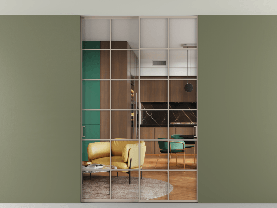 Алюминевая перегородка АЛПР 040.05_АБСК_Crystalvision_new. Цвет Алюминий бисквитный. Материал Алюминий в эмали. Коллекция Перегородка Formato внутри проёма скрытое крепление в потолок 2 створки. Фото. Алюминевая перегородка АЛПР 040.05_АБСК_Crystalvision_new. Цвет Алюминий бисквитный. Материал Алюминий в эмали. Коллекция Перегородка Formato внутри проёма скрытое крепление в потолок 2 створки. Картинка.