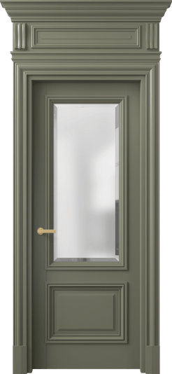 Дверь межкомнатная 7302 БОТ САТ-Ф. Цвет Бук оливковый тёмный. Материал Массив бука эмаль. Коллекция Antique. Картинка.