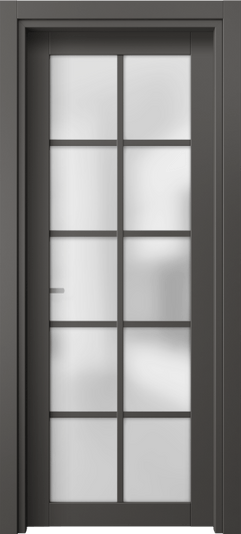Дверь межкомнатная 2106 ПЭГФ САТ. Цвет ПЭТ графитовый. Материал ПЭТ. Коллекция Neo1. Картинка.