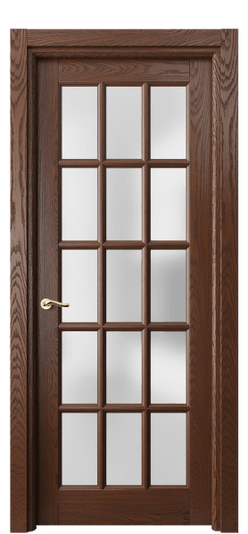 Дверь межкомнатная 0708 ДКЧ.Б САТ. Цвет Дуб коньячный брашированный. Материал Массив дуба брашированный. Коллекция Lignum. Картинка.