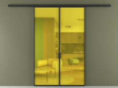 Перегородка Формато вдоль стены 2 створки