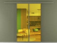 Перегородка Formato вдоль стены 2 створки