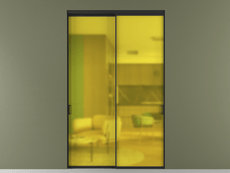 Перегородка Formato внутри проёма 2 створки