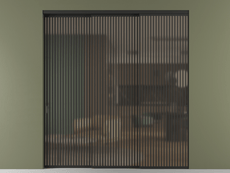 Перегородка Формато внутри проёма 3 створки с синхронным механизмом