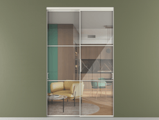 Перегородка Формато внутри проёма 2 створки