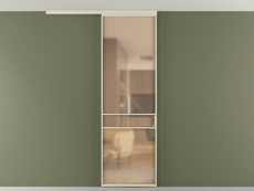 Перегородка Formato вдоль стены на потолок 1 створка