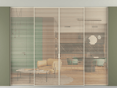 Перегородка Formato внутри проёма четырёхстворчатая со скрытым креплением в потолок