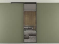 Перегородка Формато вдоль стены на потолок 1 створка