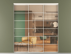 Перегородка Formato внутри проёма трёхстворчатая