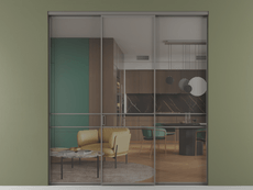 Перегородка Формато внутри проёма 3 створки