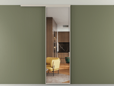 Перегородка Формато вдоль стены на потолок 1 створка