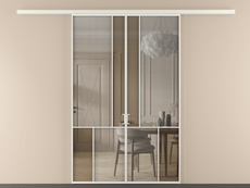 Перегородка Mosaic вдоль стены двустворчатая