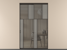 Перегородка Mosaic внутри проёма 2 створки