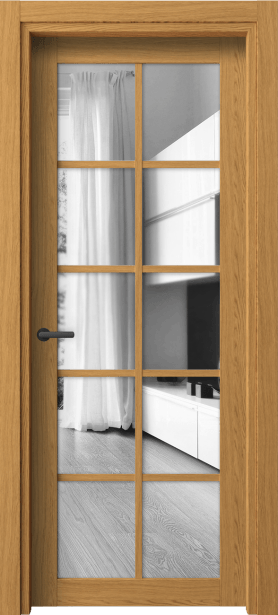 Дверь межкомнатная 2106 ВНД ДВ ЗЕР. Цвет Ванильный дуб. Материал Ламинатин. Коллекция Neo. Картинка.