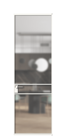 Дверь межкомнатная АЛПЛ040.02 Matelux Crystalvision БЕЛ. Цвет Алюминий Белый. Материал Алюминий. Коллекция Формато. Картинка.