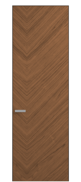 Дверь межкомнатная 0201 ОУММР Орех умбра матовый. Цвет Орех умбра матовый рифт. Материал Радиальный шпон Naturwood. Коллекция Rift. Картинка.