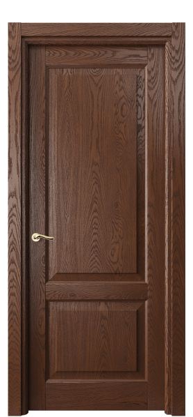 Дверь межкомнатная 0741 ДКЧ.Б. Цвет Дуб коньячный брашированный. Материал Массив дуба брашированный. Коллекция Lignum. Картинка.