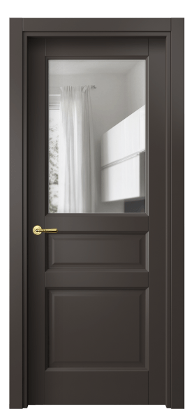 Межкомнатная дверь 1432 МАН Прозрачное стекло. Цвет Матовый антрацит. Материал Гладкая эмаль. Коллекция Galant. Фото. Дверь межкомнатная 1432 МАН Прозрачное стекло. Цвет Матовый антрацит. Материал Гладкая эмаль. Коллекция Galant. Картинка.