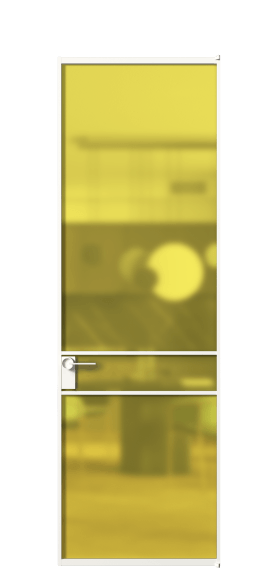 Дверь межкомнатная АЛПЛ040.02 САТ ЖЕЛ БЕЛ. Цвет Алюминий Белый. Материал Алюминий. Коллекция Формато. Картинка.